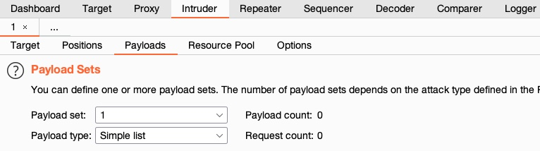 Payload sets