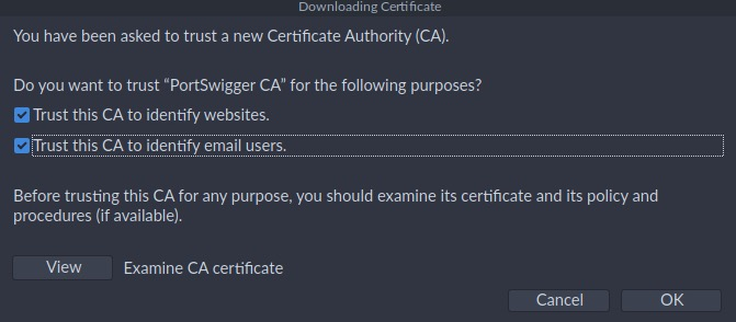 Trusting certs